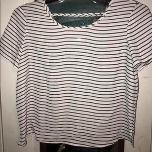 White and black striped shirt